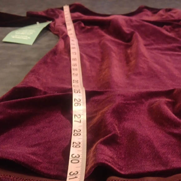 NWT. Johnny Wujek Chic Long Sleeve Velvet Dress in Plum/Deep Burgundy XS - Picture 10 of 14